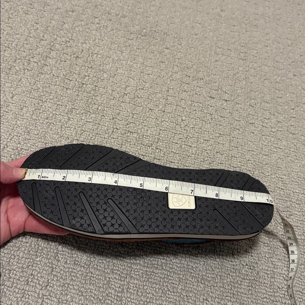 NWT Ariat Cruiser Brushed Turquoise Floral Embossed Loafers - Size 6.5 - Picture 9 of 9